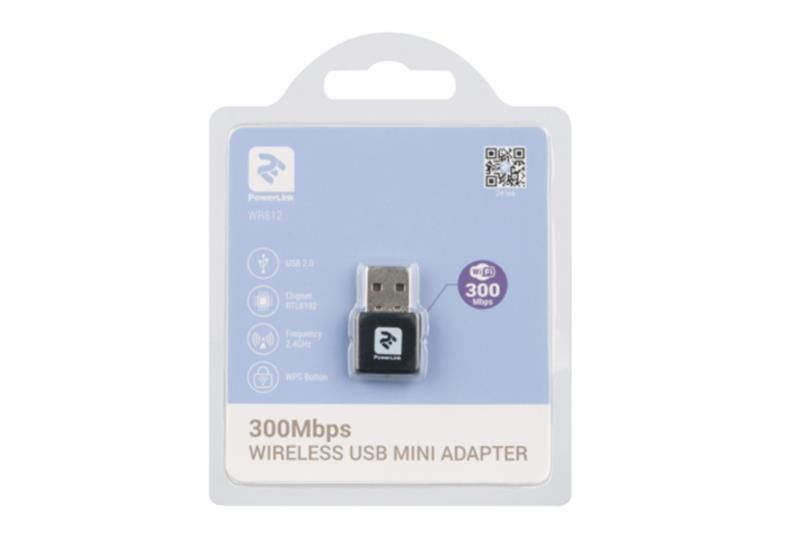 Бездротовий адаптер 2E PowerLink WR812 (N300, USB 2.0) (2E-WR812)