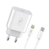 Зарядний пристрій SkyDolphin SC18EL PD2.0 (1USB-С, 3A) White + кабель Lightning (MZP-000156)