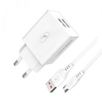 Зарядний пристрій SkyDolphin SC30V (2USB, 2.1A) White + кабель microUSB (SDMZP-000114)
