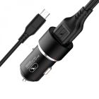 Автомобильное зарядное устройство SkyDolphin SZ02V Aluminium (2USB, 2.4A) Black + кабель microUSB (AZP-000073)