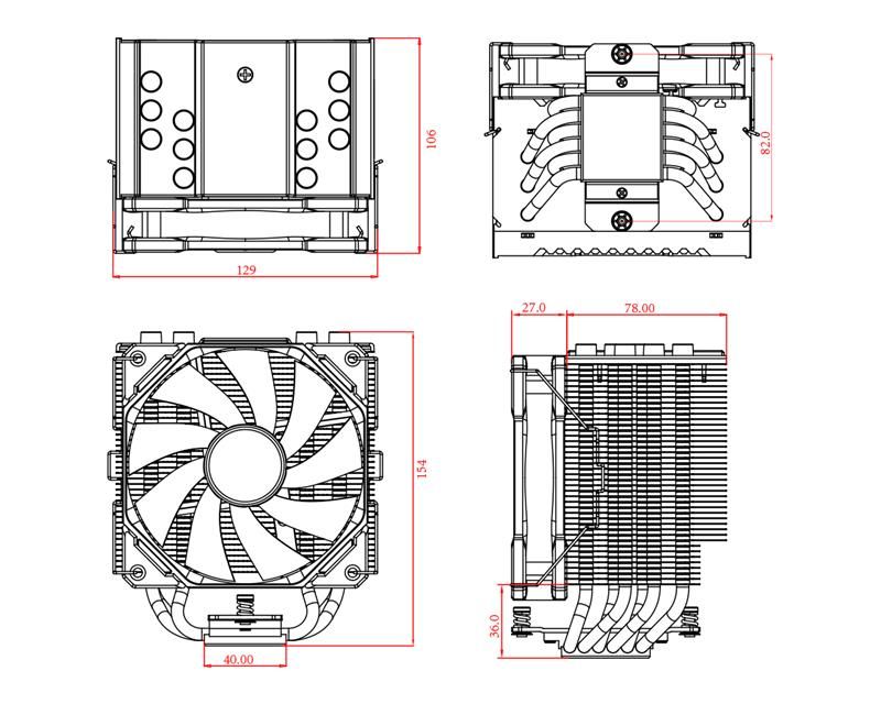 Кулер процессорный ID-Cooling (SE-226-XT Black)