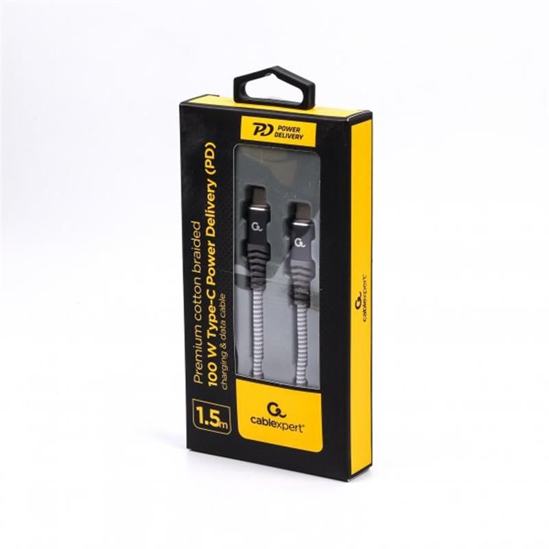 Кабель Cablexpert USB Type-C - USB Type-C (M/M), 1.5 м, Grey  (CC-USB2B-CMCM100-1.5M)