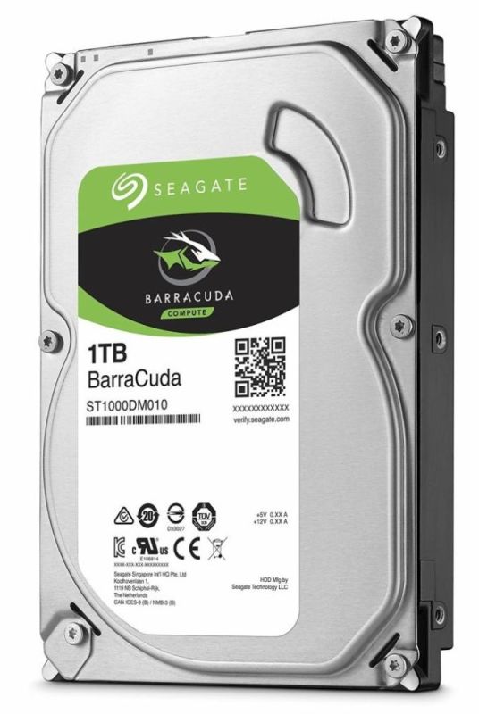 Накопитель HDD SATA 1.0TB Seagate BarraCuda 7200rpm 64MB (ST1000DM010)
