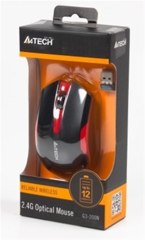 Миша бездротова A4Tech G3-200N Black/Red (G3-200N (Black+Red))