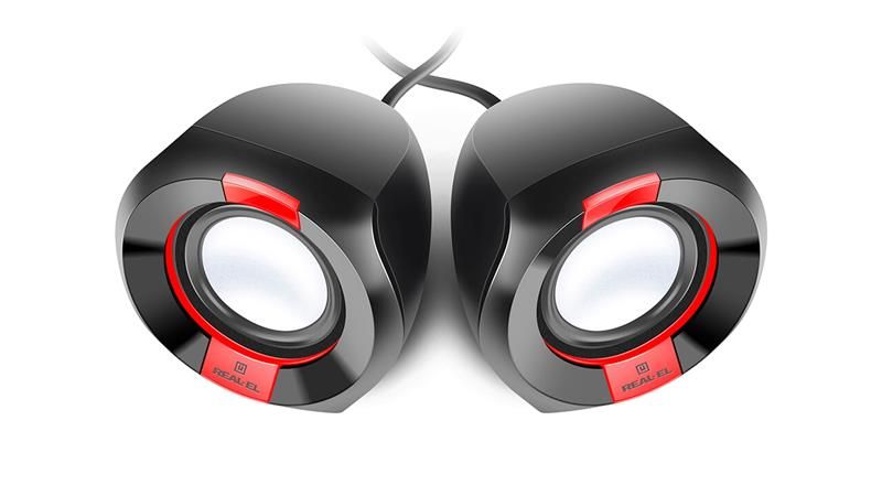 Акустическая система REAL-EL S-50 Black/Red (EL121100008)
