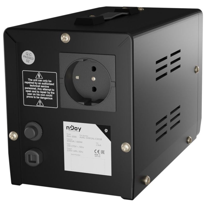 Стабілізатор Njoy (AVRL-10001AL-CS01B) AVR, 1 розетка (Alvis 1000)