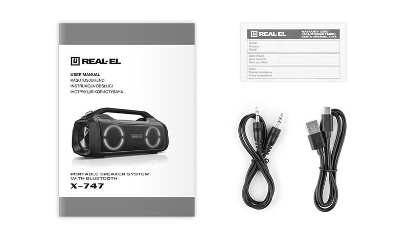 Акустическая система REAL-EL X-747 Black (EL121600013)