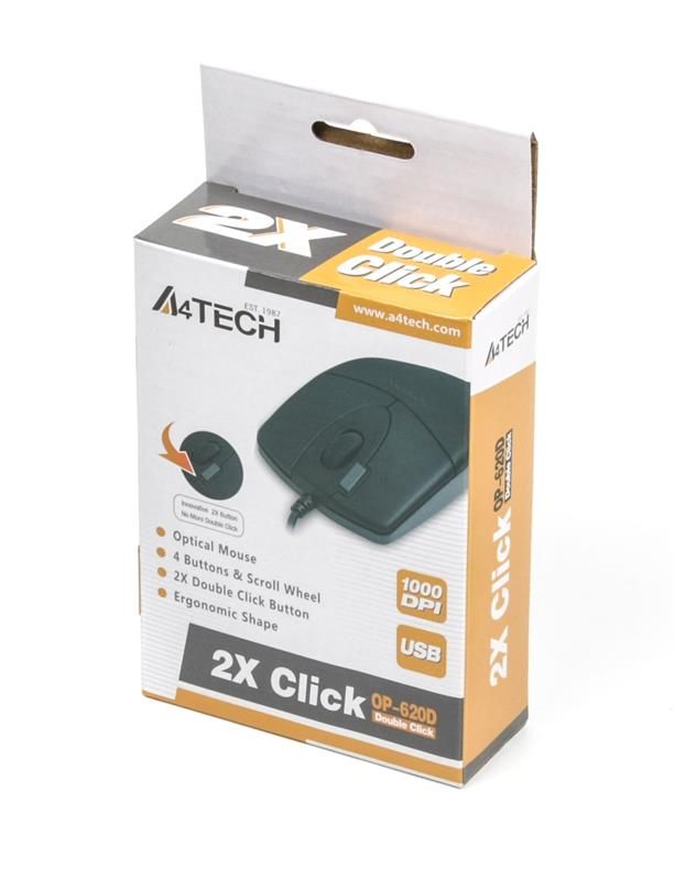 Миша A4Tech OP-620D Black (OP-620D USB (Black))