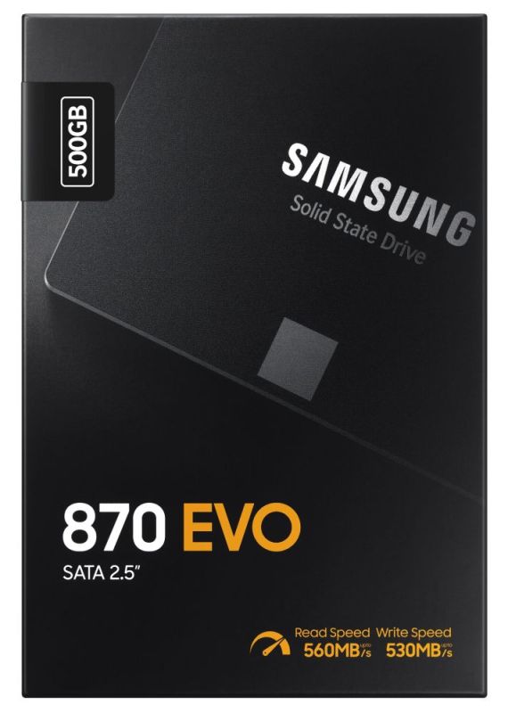 Накопичувач SSD  500GB Samsung 870 EVO 2.5" SATAIII MLC (MZ-77E500B/EU)