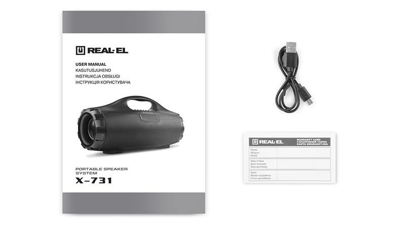Акустична система REAL-EL X-731 Black (EL121600015)
