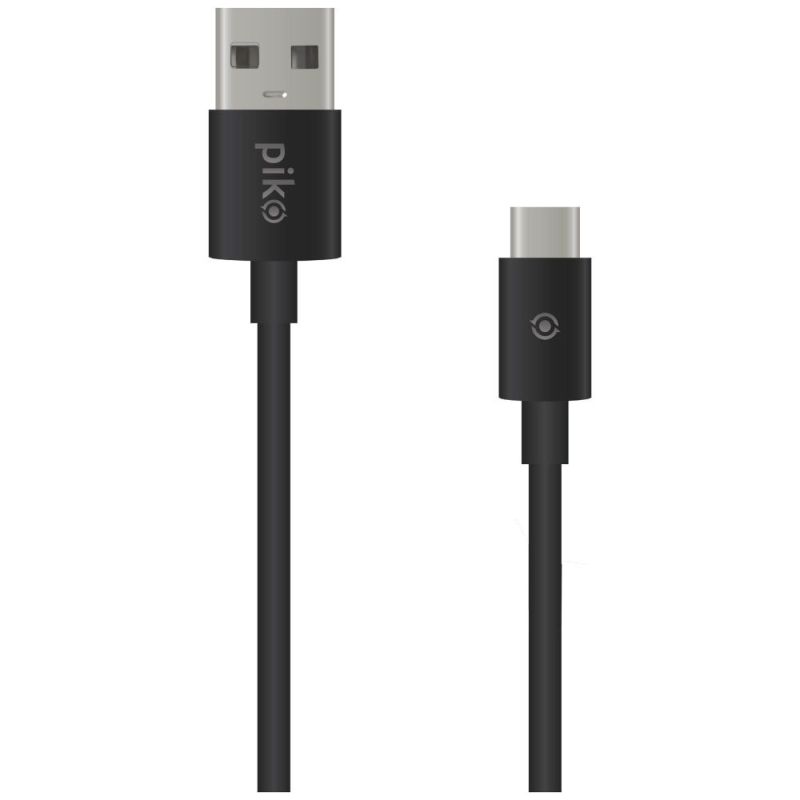 Кабель Piko CB-UT10 USB - USB Type-C (M/M), 0.2 м, Black (1283126493843)