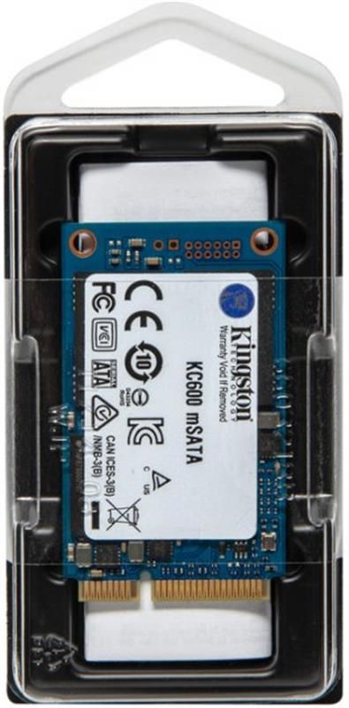 Накопитель SSD  512GB Kingston KC600 mSATA SATAIII 3D TLC (SKC600MS/512G)