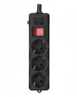 Фільтр живлення Gembird Pro 3 розетки, 4.5м, чорний (SPG3-G-15B-PRO)