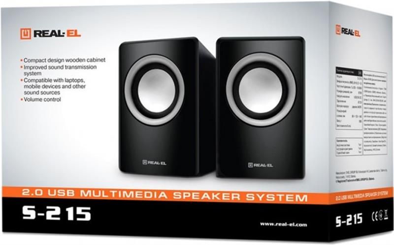 Акустична система REAL-EL S-215 Black (EL121200002)