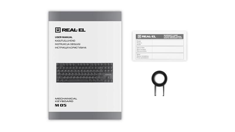 Клавіатура REAL-EL M 05 Grey USB (EL123100044)