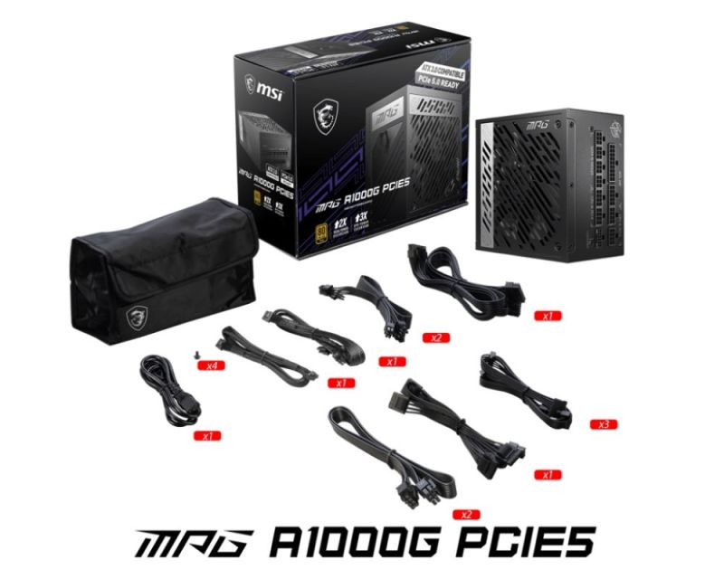 Блок живлення MSI 1000W (MPG A1000G PCIE5)