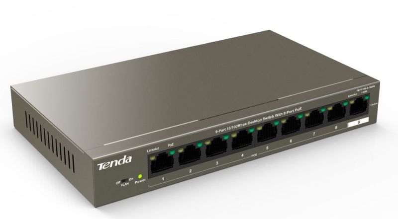 Коммутатор Tenda (TEF1109P-8-102W)