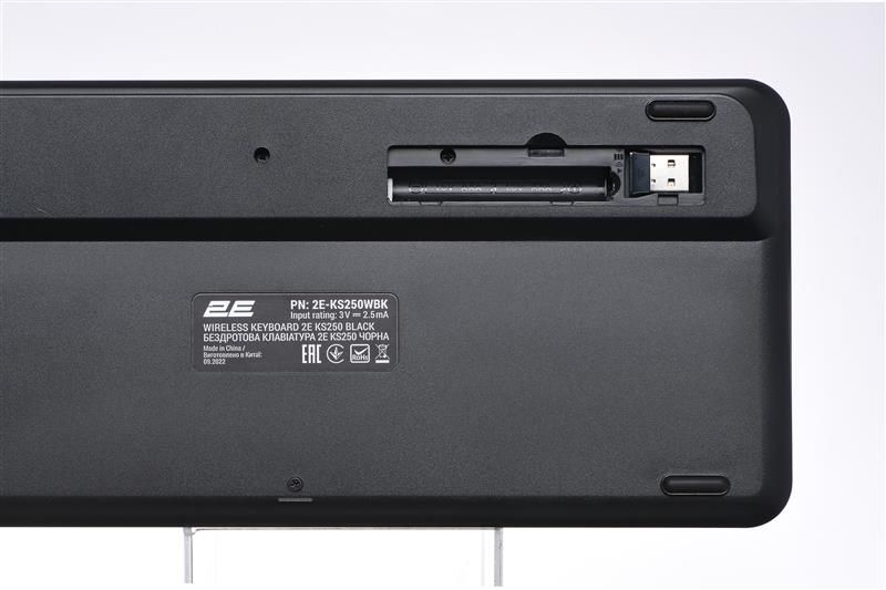 Клавіатура бездротова 2E KS250 WL BT Black (2E-KS250WBK_UA)