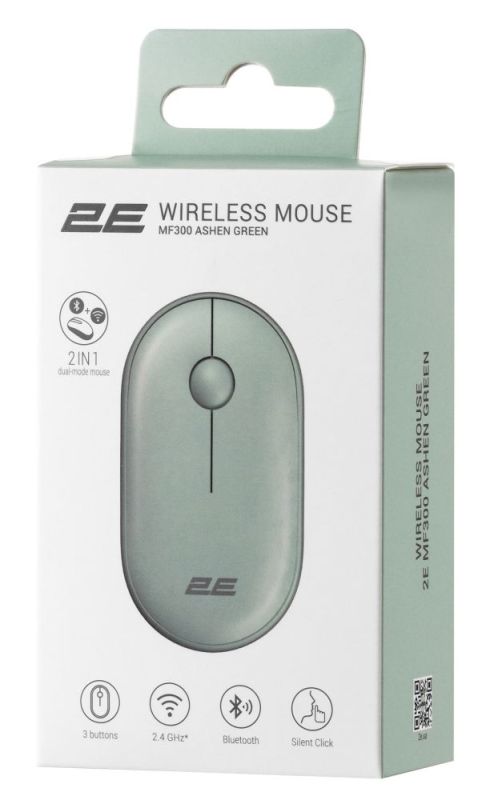 Миша бездротова 2E MF300 Silent Ashen Green  (2E-MF300WGN)