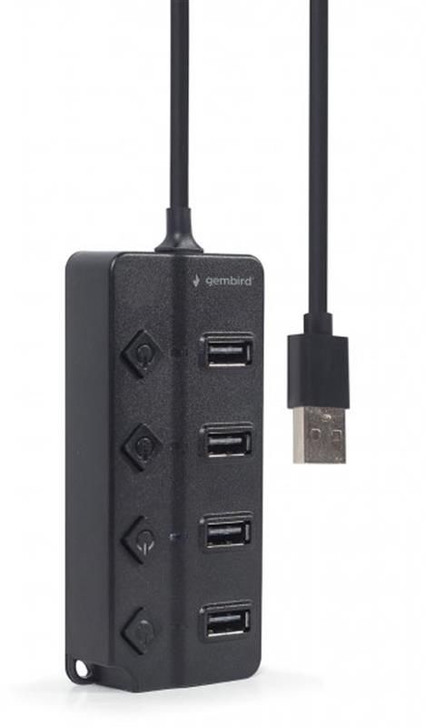 USB-хаб Gembird 4 ports з вимикачами (UHB-U2P4P-01)