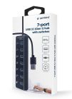 USB-хаб Gembird 7 ports Black з вимикачами (UHB-U3P7P-01)