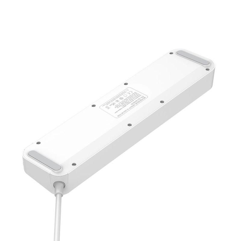 Фільтр живлення ProLogix Premium 2.5 кВт, 4 розетки, 4 USB, 2 м, з вимикачами, білий (PR-SC4408W)
