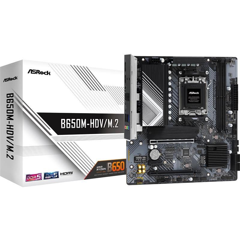 Материнська плата ASRock Socket AM5 (B650M-HDV/M.2)