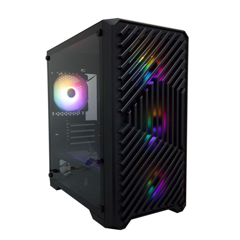 Корпус 1stPlayer Black без БП (T5-BK-4F1)