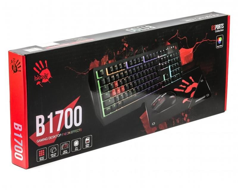Комплект (клавіатура, миша) Bloody B1700 Black (B1700 Bloody (Black))