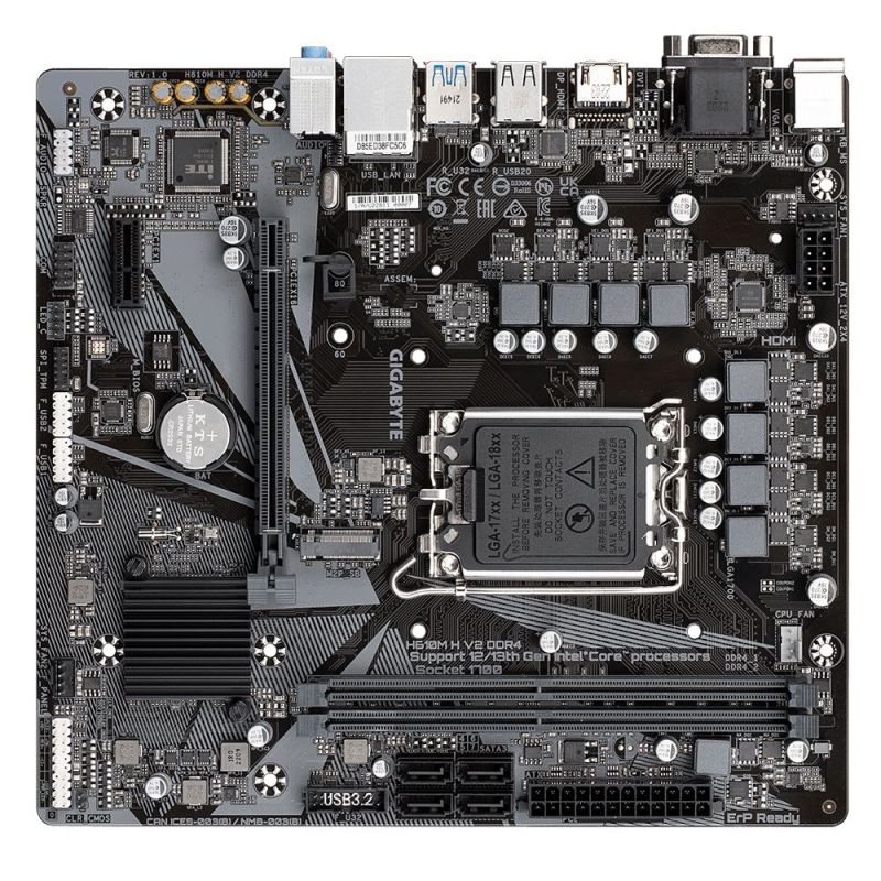 Материнська плата Gigabyte Socket 1700 (H610M H V2 DDR4)
