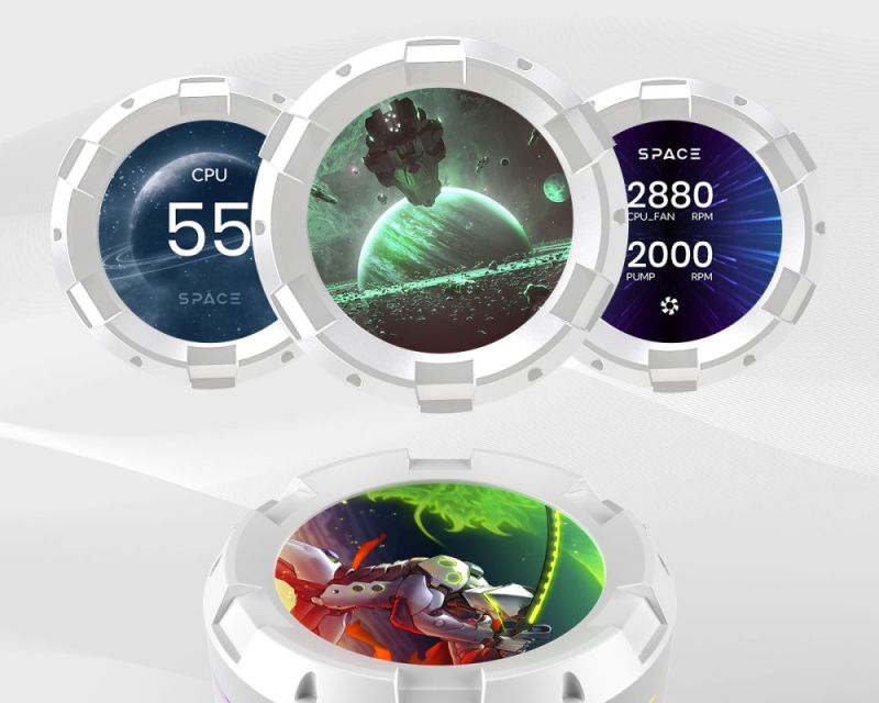 Система водяного охолодження ID-Cooling Space LCD SL240 White (SL240 WHITE)