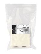 Розетка Cablexpert 2хRJ-45, Cat5Е, зовнішня, біла (NCAC-HS-SMB2)