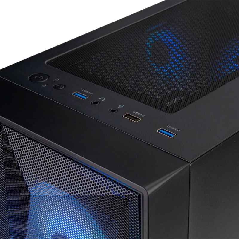 Корпус Prologix Tempered Glass&Mesh Black (E102)