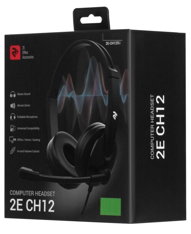 Гарнитура 2E CH12 Black (2E-CH12SJ)