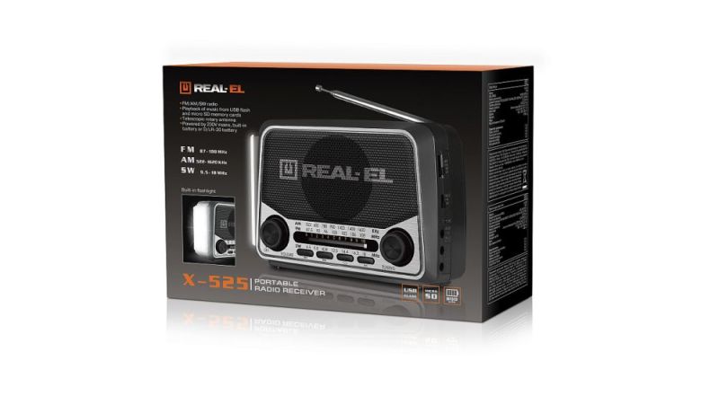 Радиоприемник REAL-EL X-525 Grey (EL121800004)
