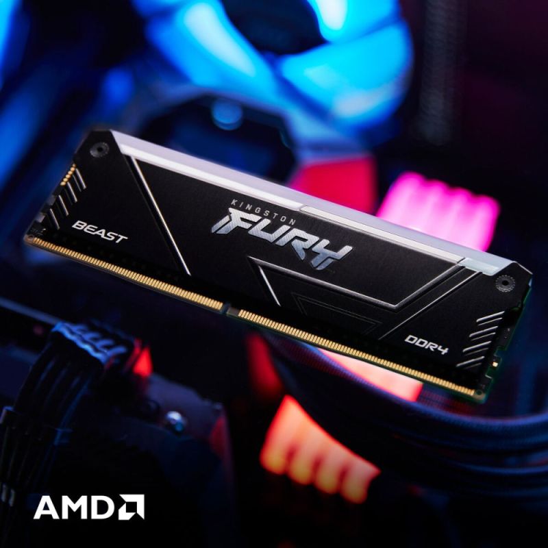 Модуль пам`яті DDR4 16GB/3200 Kingston Fury Beast RGB (KF432C16BB12A/16WP)