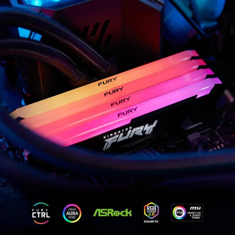 Модуль пам`яті DDR4 2x16GB/3200 Kingston Fury Beast RGB (KF432C16BB12AK2/32WP)