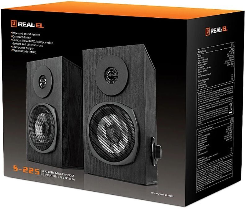 Акустична система REAL-EL S-225 Black (EL121200009)