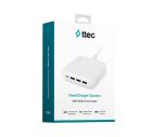 Мережевий зарядний пристрій Ttec SmartCharger Quattro GaN USB-C/USB-A 65W White (2SCG02B)