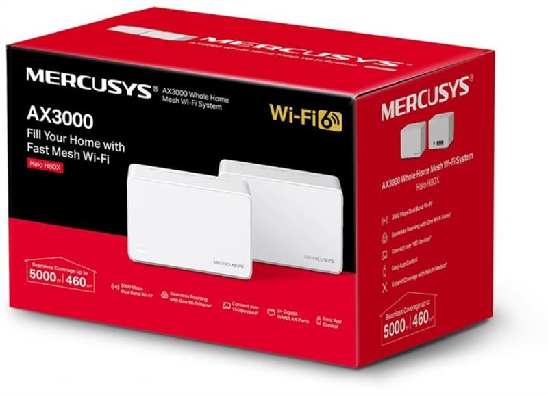 WiFi Mesh-система Mercusys Halo H80X 2-pack (HALO-H80X-2-PACK)