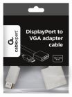 Адаптер Cablexpert DisplayPort - VGA (M/F), 0.15 м, белый пакет (A-DPM-VGAF-02-W)
