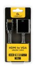 Адаптер Cablexpert HDMI - VGA V 1.4 (M/F), 0.15 м, черный блистер (A-HDMI-VGA-04)