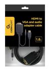 Кабель Cablexpert HDMI - VGA+3.5 мм V 1.4 (M/M), 1.8 м, чорний пакет (A-HDMI-VGA-03-6)