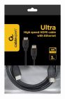 Кабель Cablexpert HDMI - HDMI V 2.1 (M/M), 3 м, черный пакет (CC-HDMI8K-3M)