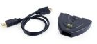 Перемикач HDMI-інтерфейсу Cablexpert HDMI - 3хHDMI V 1.4 (M/F), 0.5 м, чорний блістер (DSW-HDMI-35)