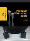 Кабель Cablexpert VGA - VGA (M/M), HD15, с 2-мя фер. кольцами, черный, 20 м пакет (CC-PPVGA-20M-B)