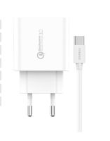 Мережевий зарядний пристрій Foneng EU46 QC3.0 Charger (1USBх3A) White + кабель USB Type C (EU46-CH-TC)