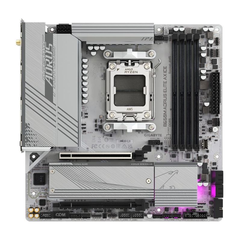Материнская плата Gigabyte B650M Aorus Elite AX Ice Socket AM5 (B650M A ELITE AX ICE)