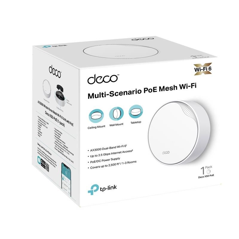 WiFi Mesh-система TP-Link Deco X50 PoE(1-pack) (DECO-X50-POE-1-PACK)