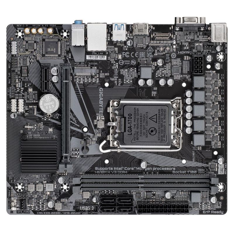 Материнська плата Gigabyte Socket 1700 (H610M H V3 DDR4)